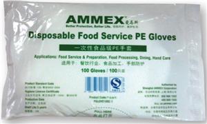 愛(ài)馬斯/Ammex 一次性PE薄膜手套 PGLOVE100C-2